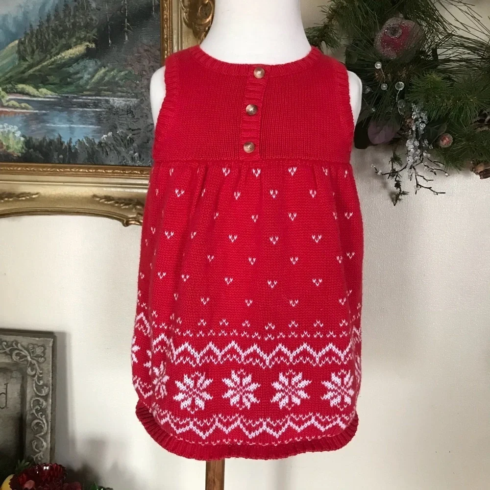 Carter’s Baby Girl Snowflake Sweater Dress